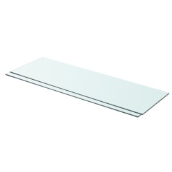 vidaXL Estantes 2 unidades panel de vidrio transparente 80x25 cm