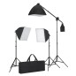 vidaXL Set estudio fotográfico focos tipo softbox y telones de fondo vidaXL Set estudio fotográfico focos tipo softbox y telones de fondo