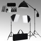 vidaXL Set estudio fotográfico focos tipo softbox y telones de fondo vidaXL Set estudio fotográfico focos tipo softbox y telones de fondo
