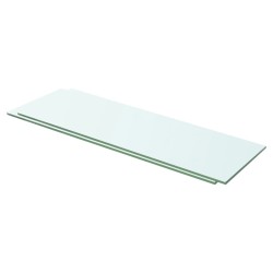 vidaXL Estantes 2 unidades panel de vidrio transparente 60x15 cm