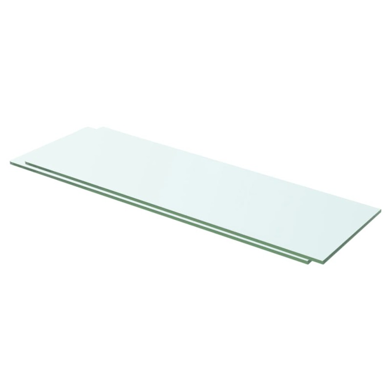 vidaXL Estantes 2 unidades panel de vidrio transparente 60x15 cm vidaXL Estantes 2 unidades panel de vidrio transparente 60x15 cm