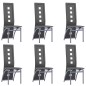 vidaXL Sillas de comedor 6 unidades cuero sintético gris