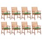 vidaXL Sillas comedor de jardín y cojines 8 uds madera maciza acacia vidaXL Sillas comedor de jardín y cojines 8 uds madera maciza acacia