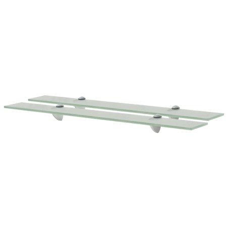 vidaXL Estantes flotantes 2 unidades vidrio 8 mm 70x10 cm