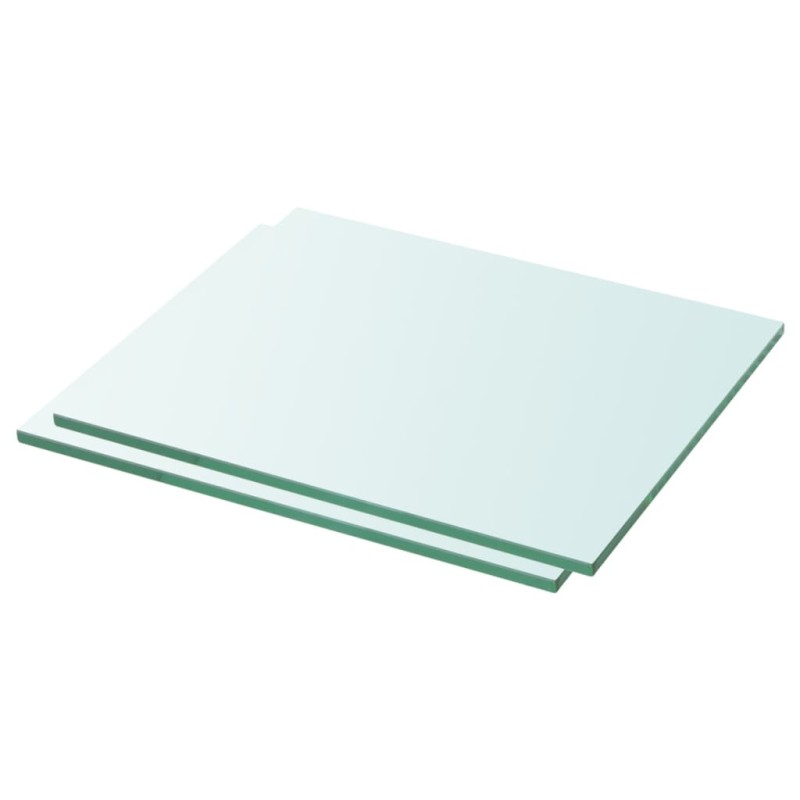 vidaXL Estantes 2 unidades panel de vidrio transparente 30x20 cm vidaXL Estantes 2 unidades panel de vidrio transparente 30x20 cm