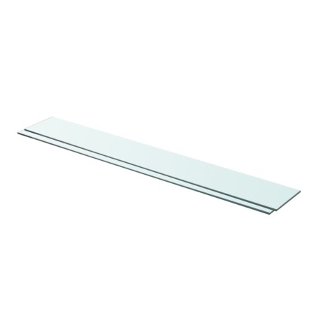 vidaXL Estantes 2 unidades panel de vidrio transparente 90x12 cm