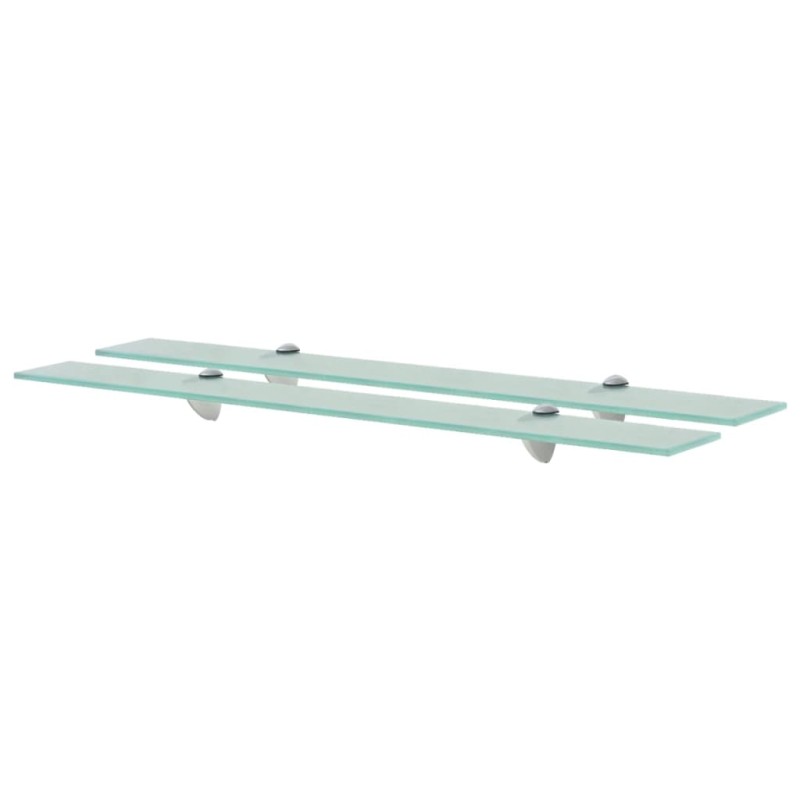 vidaXL Estantes flotantes 2 unidades vidrio 8 mm 80x20 cm vidaXL Estantes flotantes 2 unidades vidrio 8 mm 80x20 cm