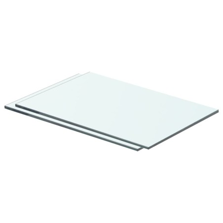 vidaXL Estantes 2 unidades panel de vidrio transparente 40x20 cm