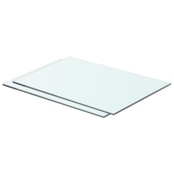 vidaXL Estantes 2 unidades panel de vidrio transparente 50x30 cm