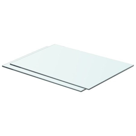 vidaXL Estantes 2 unidades panel de vidrio transparente 50x30 cm