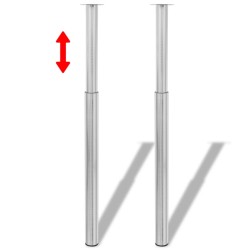 vidaXL Patas de mesa telescópicas 4 uds níquel cepillado 710-1100 mm
