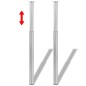 vidaXL Patas de mesa telescópicas 4 uds níquel cepillado 710-1100 mm vidaXL Patas de mesa telescópicas 4 uds níquel cepillado 710-1100 mm