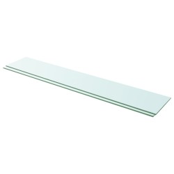 vidaXL Estantes 2 unidades panel de vidrio transparente 110x20 cm