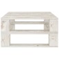 vidaXL Juego de muebles de palés para jardín 7 piezas madera blanco