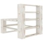 vidaXL Juego de muebles de palés para jardín 7 piezas madera blanco