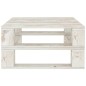 vidaXL Juego de muebles de palets para jardín 5 piezas madera blanco