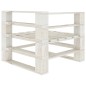 vidaXL Juego de muebles de palets para jardín 5 piezas madera blanco