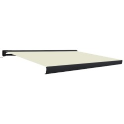 vidaXL Toldo de carrete motorizado color crema 450x300 cm