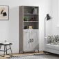 vidaXL Aparador alto madera contrachapada gris sonoma 69,5x34x180 cm vidaXL Aparador alto madera contrachapada gris sonoma 69,5x34x180 cm