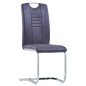 vidaXL Juego de comedor 7 piezas piel de ante artificial gris