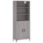 vidaXL Aparador alto madera contrachapada gris sonoma 69,5x34x180 cm vidaXL Aparador alto madera contrachapada gris sonoma 69,5x34x180 cm
