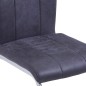 vidaXL Juego de comedor 7 piezas piel de ante artificial gris