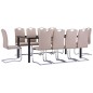 vidaXL Juego de comedor 11 piezas cuero sintético color capuchino vidaXL Juego de comedor 11 piezas cuero sintético color capuchino