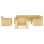 vidaXL Juego de muebles de jardín 4 piezas madera de pino impregnada
