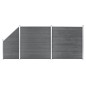 vidaXL Set de vallas 2 cuadradas + 1 oblicua WPC gris 446x186 cm vidaXL Set de vallas 2 cuadradas + 1 oblicua WPC gris 446x186 cm