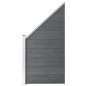 vidaXL Set de vallas 2 cuadradas + 1 oblicua WPC gris 446x186 cm vidaXL Set de vallas 2 cuadradas + 1 oblicua WPC gris 446x186 cm