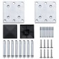 vidaXL Set de vallas 2 cuadradas + 1 oblicua WPC gris 446x186 cm vidaXL Set de vallas 2 cuadradas + 1 oblicua WPC gris 446x186 cm