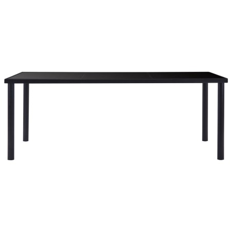 vidaXL Juego de comedor 11 piezas cuero sintético negro