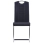 vidaXL Juego de comedor 11 piezas cuero sintético negro vidaXL Juego de comedor 11 piezas cuero sintético negro