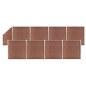 vidaXL Set de valla 8 cuadradas + 1 oblicua WPC marrón 1484x186 cm vidaXL Set de valla 8 cuadradas + 1 oblicua WPC marrón 1484x186 cm