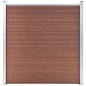 vidaXL Set de valla 8 cuadradas + 1 oblicua WPC marrón 1484x186 cm vidaXL Set de valla 8 cuadradas + 1 oblicua WPC marrón 1484x186 cm