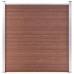 vidaXL Valla de jardín de WPC marrón 1737x186 cm