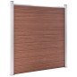 vidaXL Valla de jardín de WPC marrón 1737x186 cm vidaXL Valla de jardín de WPC marrón 1737x186 cm