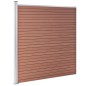 vidaXL Valla de jardín de WPC marrón 1737x186 cm vidaXL Valla de jardín de WPC marrón 1737x186 cm