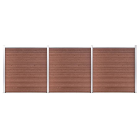 vidaXL Valla de jardín de WPC marrón 526x186 cm