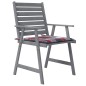 vidaXL Sillas de comedor jardín con cojines 4 uds madera maciza acacia vidaXL Sillas de comedor jardín con cojines 4 uds madera maciza acacia