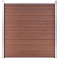 vidaXL Set de valla 6 cuadradas + 1 oblicua WPC marrón 1138x186 cm vidaXL Set de valla 6 cuadradas + 1 oblicua WPC marrón 1138x186 cm