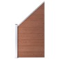 vidaXL Set de valla 6 cuadradas + 1 oblicua WPC marrón 1138x186 cm vidaXL Set de valla 6 cuadradas + 1 oblicua WPC marrón 1138x186 cm