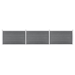 vidaXL Valla de jardín de WPC gris 526x106 cm
