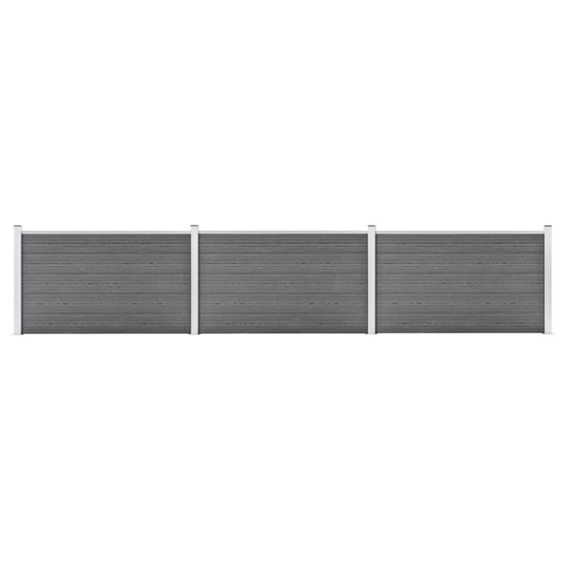 vidaXL Valla de jardín de WPC gris 526x106 cm