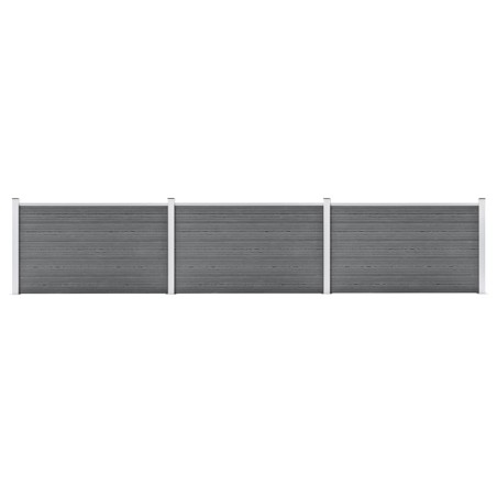 vidaXL Valla de jardín de WPC gris 526x106 cm