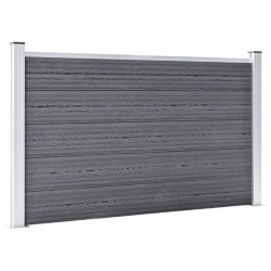 vidaXL Valla de jardín de WPC gris 526x106 cm