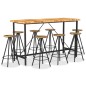 vidaXL Muebles de bar 9 pzas madera maciza acacia y madera reciclada vidaXL Muebles de bar 9 pzas madera maciza acacia y madera reciclada