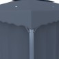 vidaXL Cenador con cortina gris antracita aluminio 3x3 m vidaXL Cenador con cortina gris antracita aluminio 3x3 m
