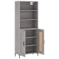 vidaXL Aparador alto madera contrachapada gris sonoma 69,5x34x180 cm vidaXL Aparador alto madera contrachapada gris sonoma 69,5x34x180 cm
