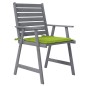 vidaXL Sillas de comedor jardín con cojines 4 uds madera maciza acacia